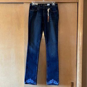 NWT Sz 26 MMM Couture Dark Wash Embellished Skinny